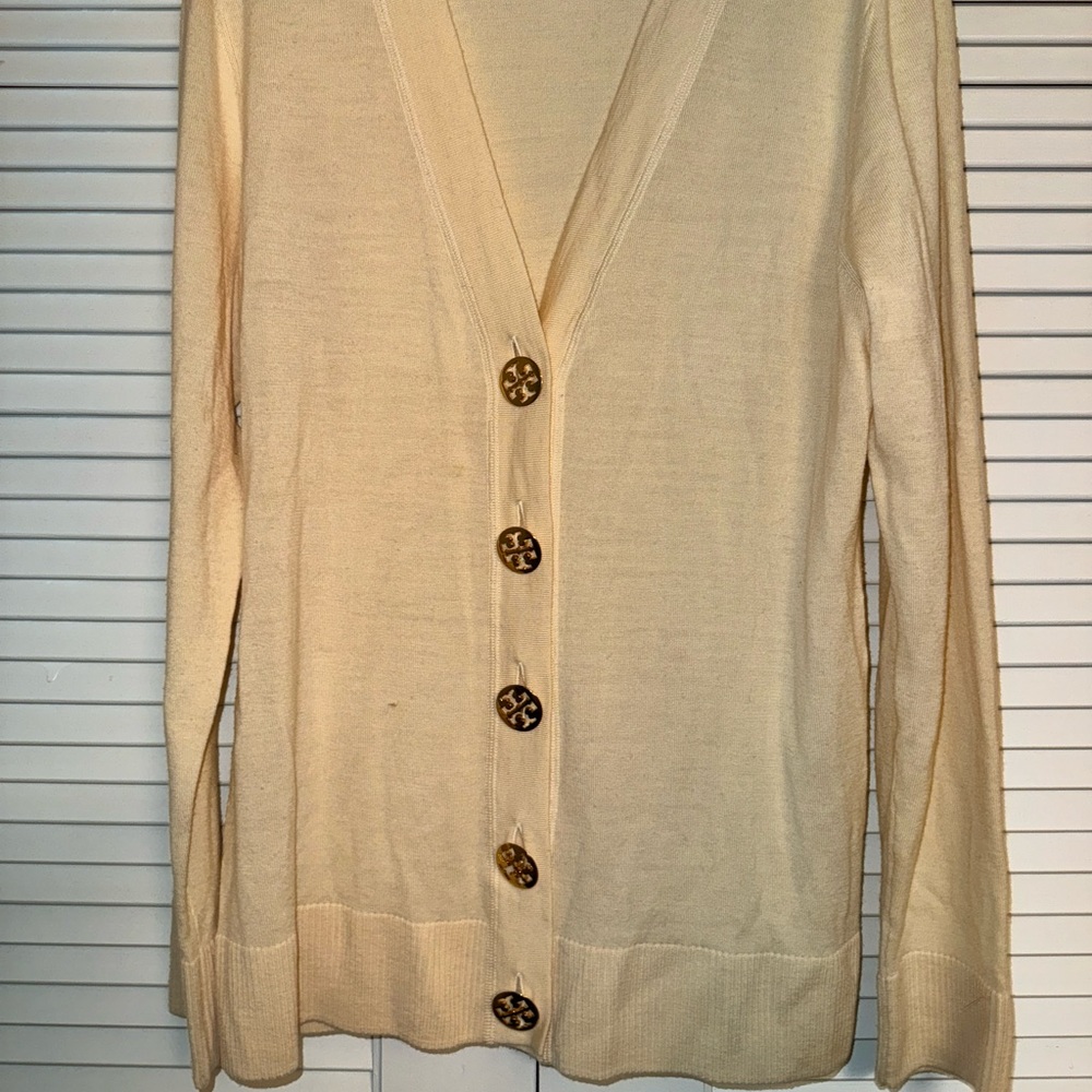 Tory Burch 100% Merino Wool Cardigan Used SzXL